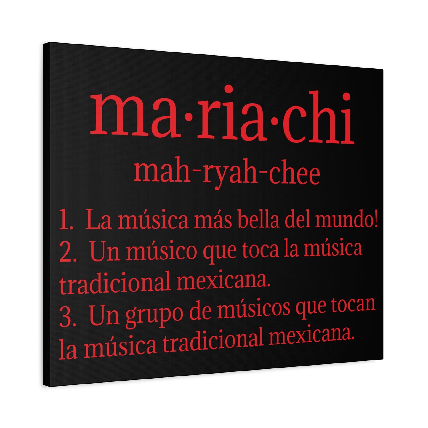 Red Mariachi Definition Business Matte Canvas, Stretched, 1.25"