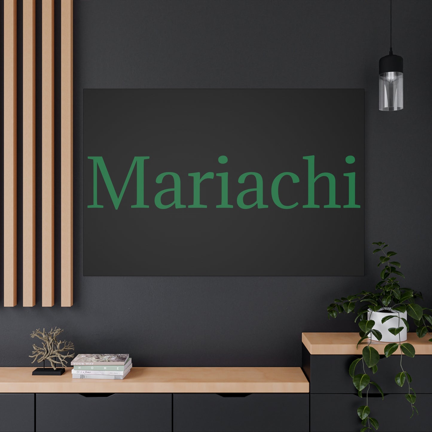 Green Mariachi Matte Canvas, Stretched, 1.25"