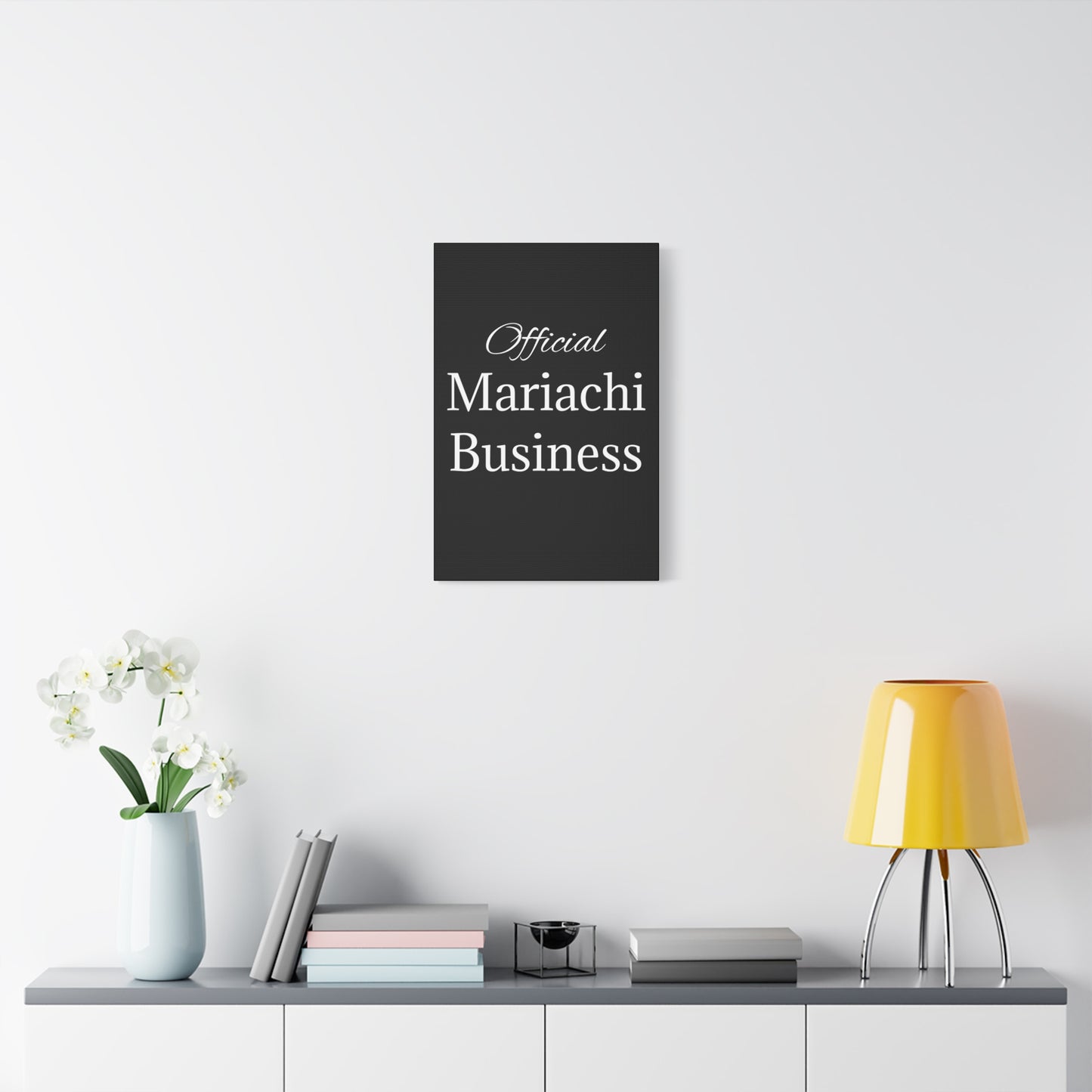 White Official Mariachi Business Matte Canvas, Stretched, 1.25"