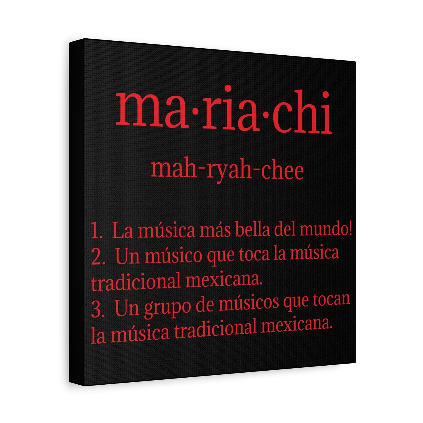 Red Mariachi Definition Business Matte Canvas, Stretched, 1.25"