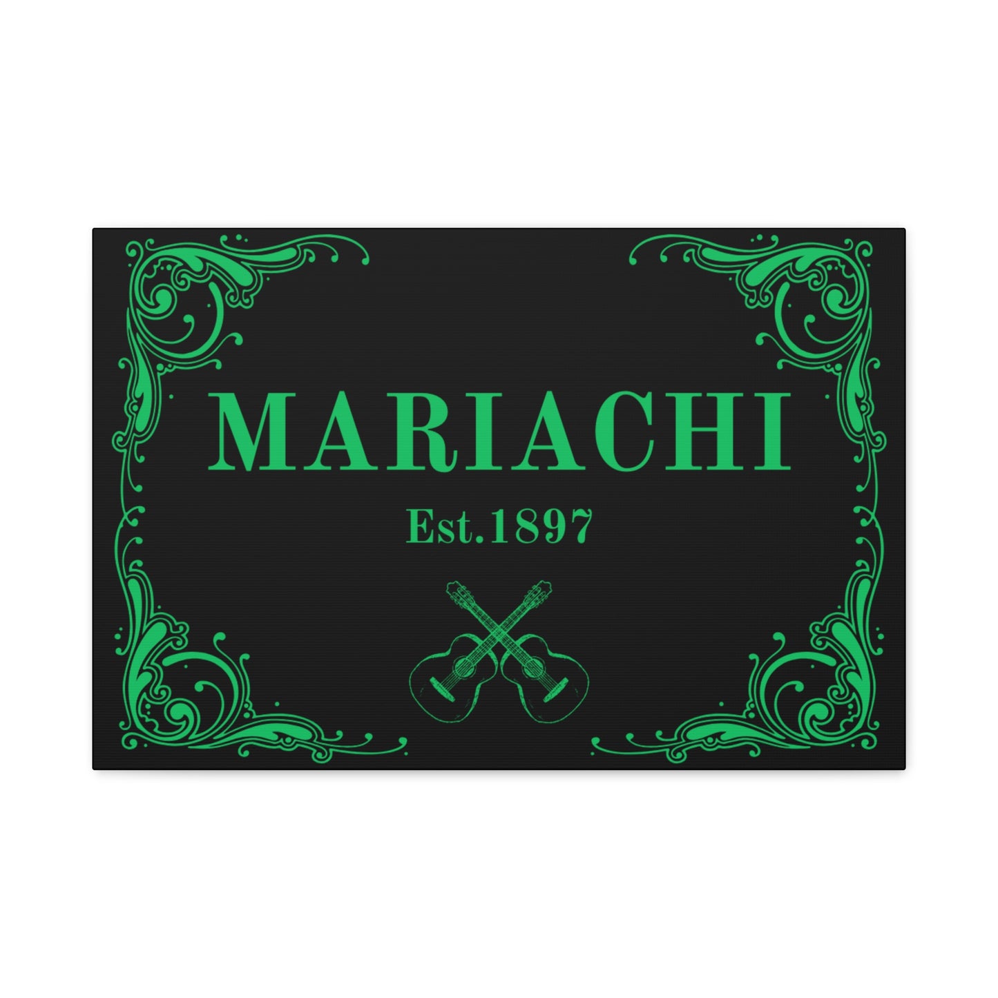 Green Mariachi Established Matte Canvas, Stretched, 1.25"