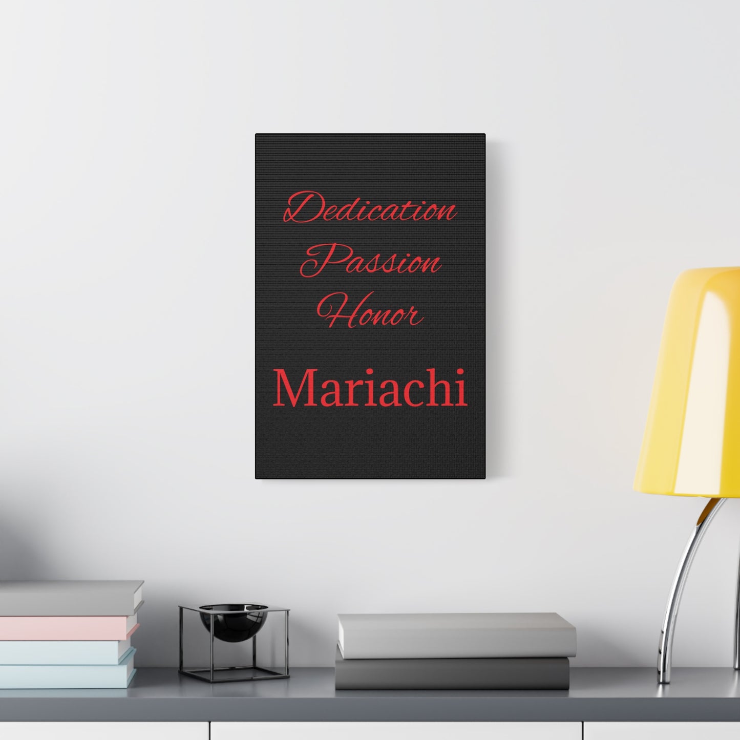 Red Dedication Passion Honor Matte Canvas, Stretched, 1.25"