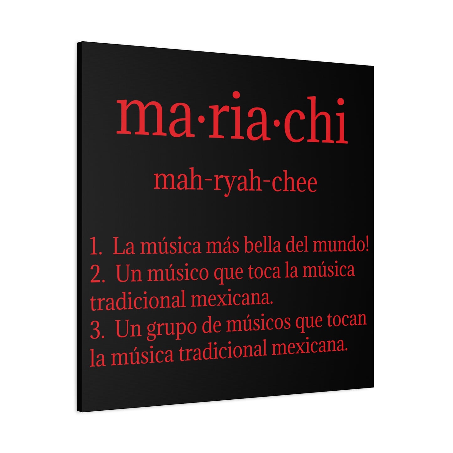 Red Mariachi Definition Business Matte Canvas, Stretched, 1.25"