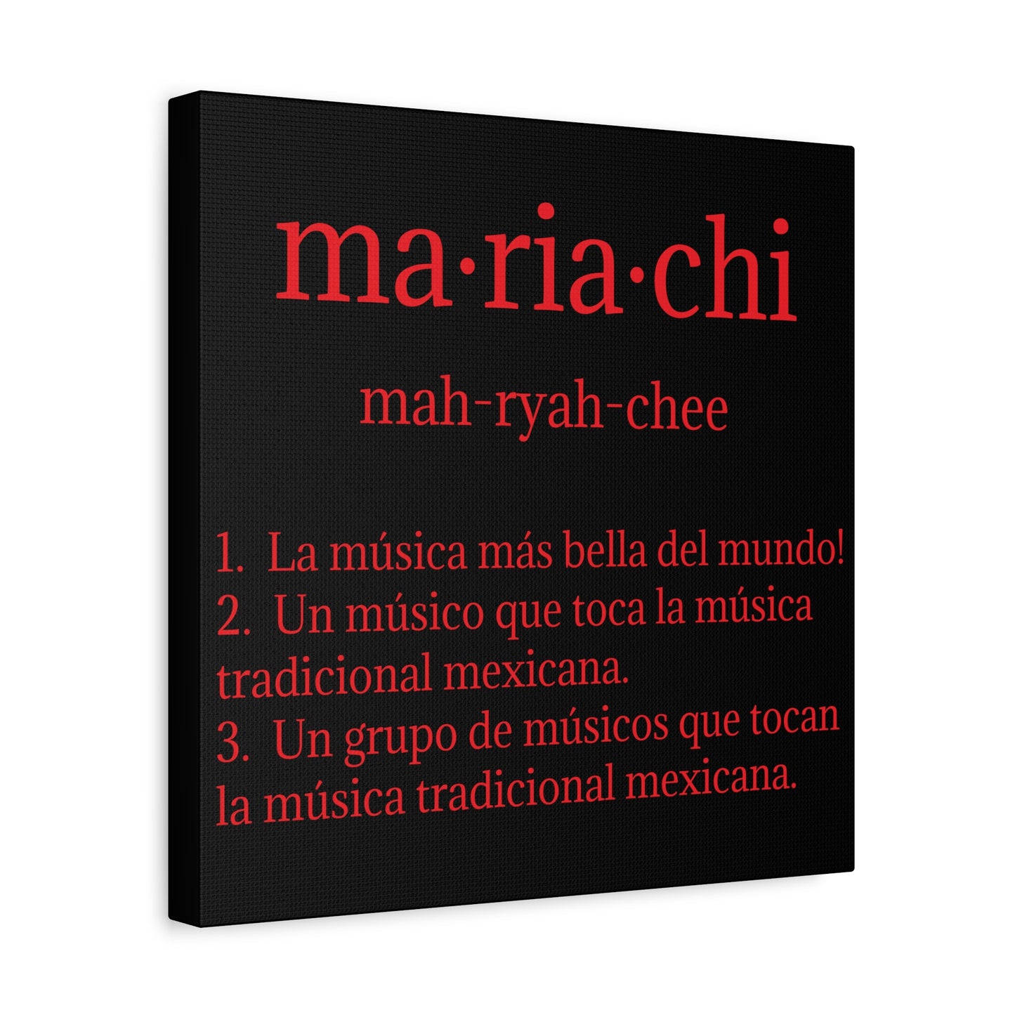 Red Mariachi Definition Business Matte Canvas, Stretched, 1.25"