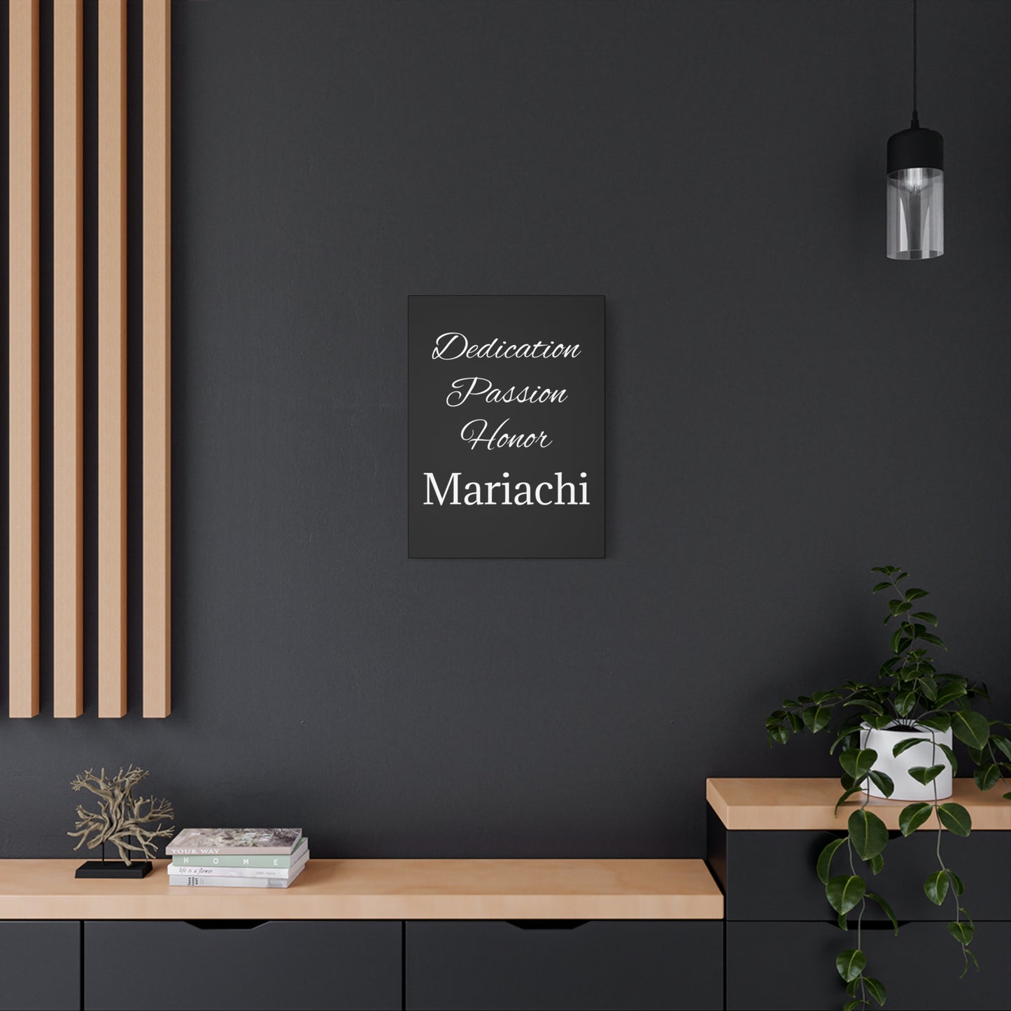 White Dedication Passion Honor Matte Canvas, Stretched, 1.25"