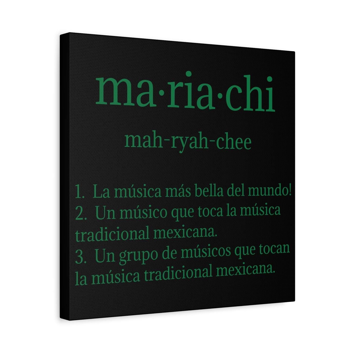 Green Mariachi Definition Business Matte Canvas, Stretched, 1.25"