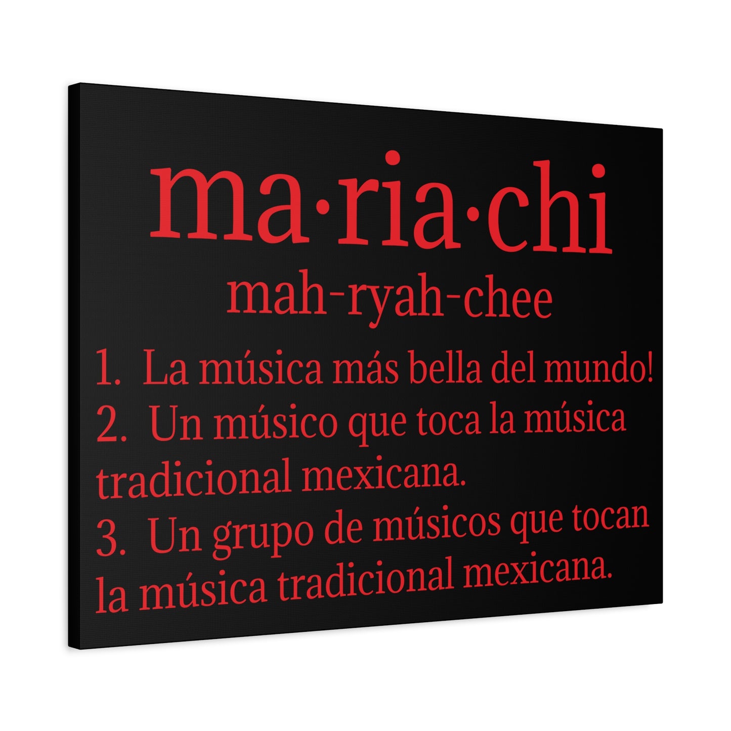 Red Mariachi Definition Business Matte Canvas, Stretched, 1.25"