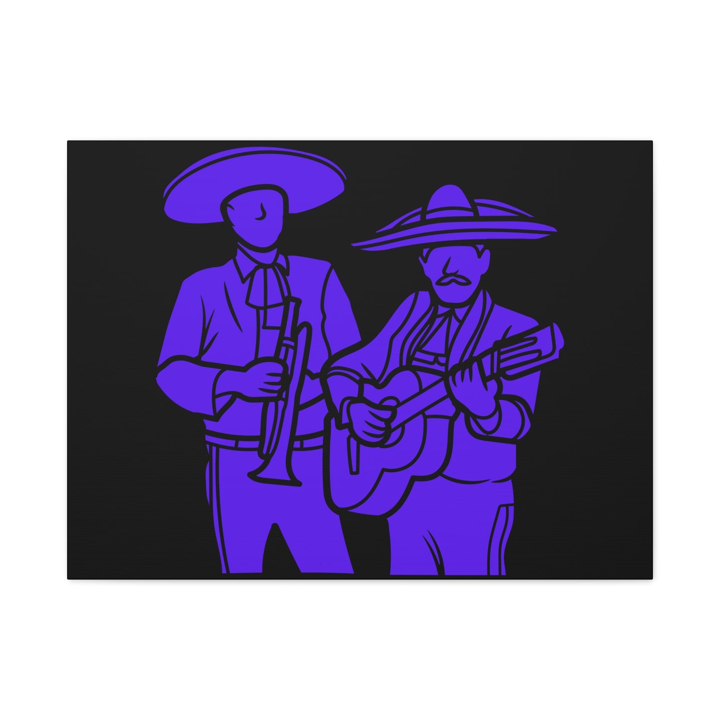 Purple Mariachi Duet Matte Canvas, Stretched, 1.25"