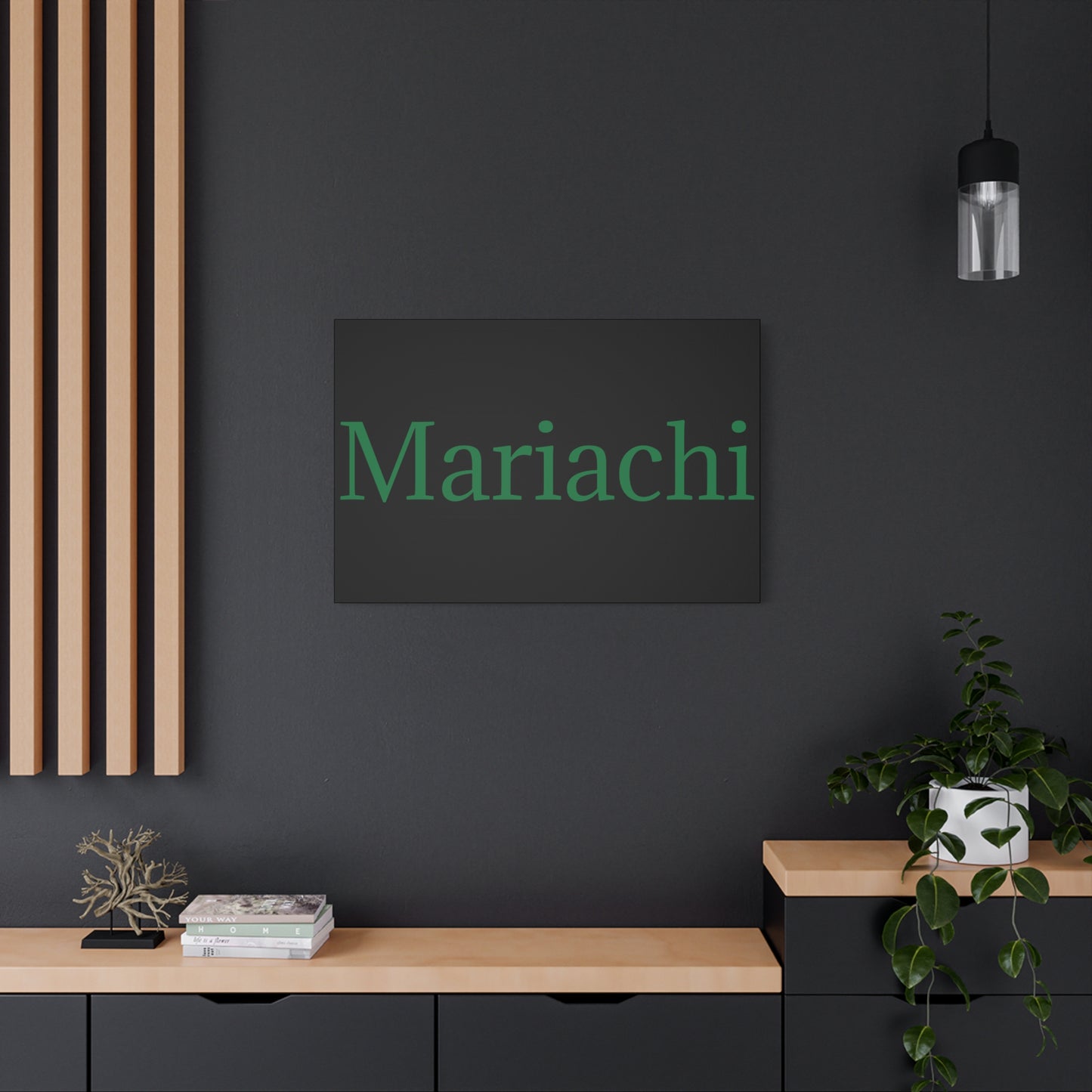 Green Mariachi Matte Canvas, Stretched, 1.25"