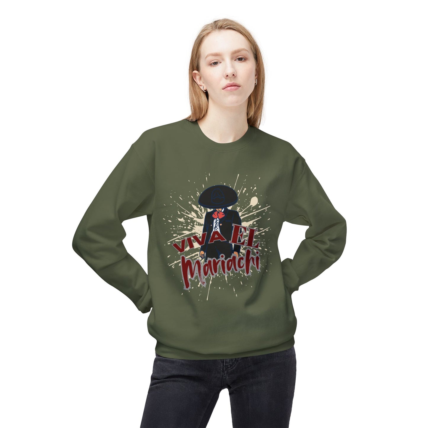 Viva El Mariachi Unisex Midweight Softstyle Fleece Crewneck Sweatshirt