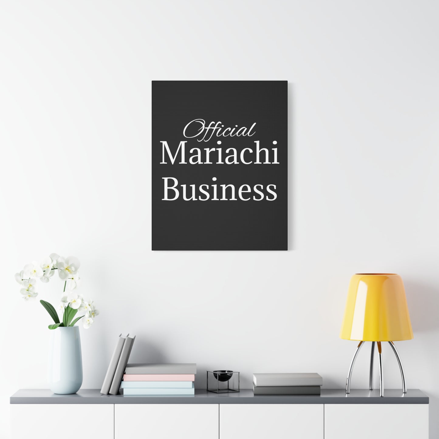 White Official Mariachi Business Matte Canvas, Stretched, 1.25"