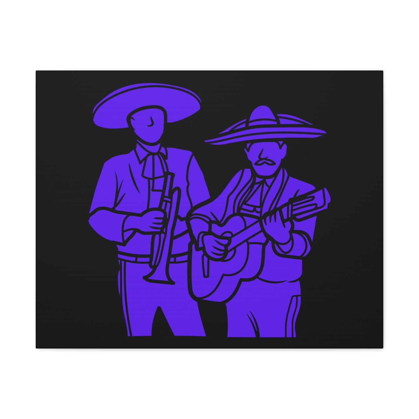 Purple Mariachi Duet Matte Canvas, Stretched, 1.25"