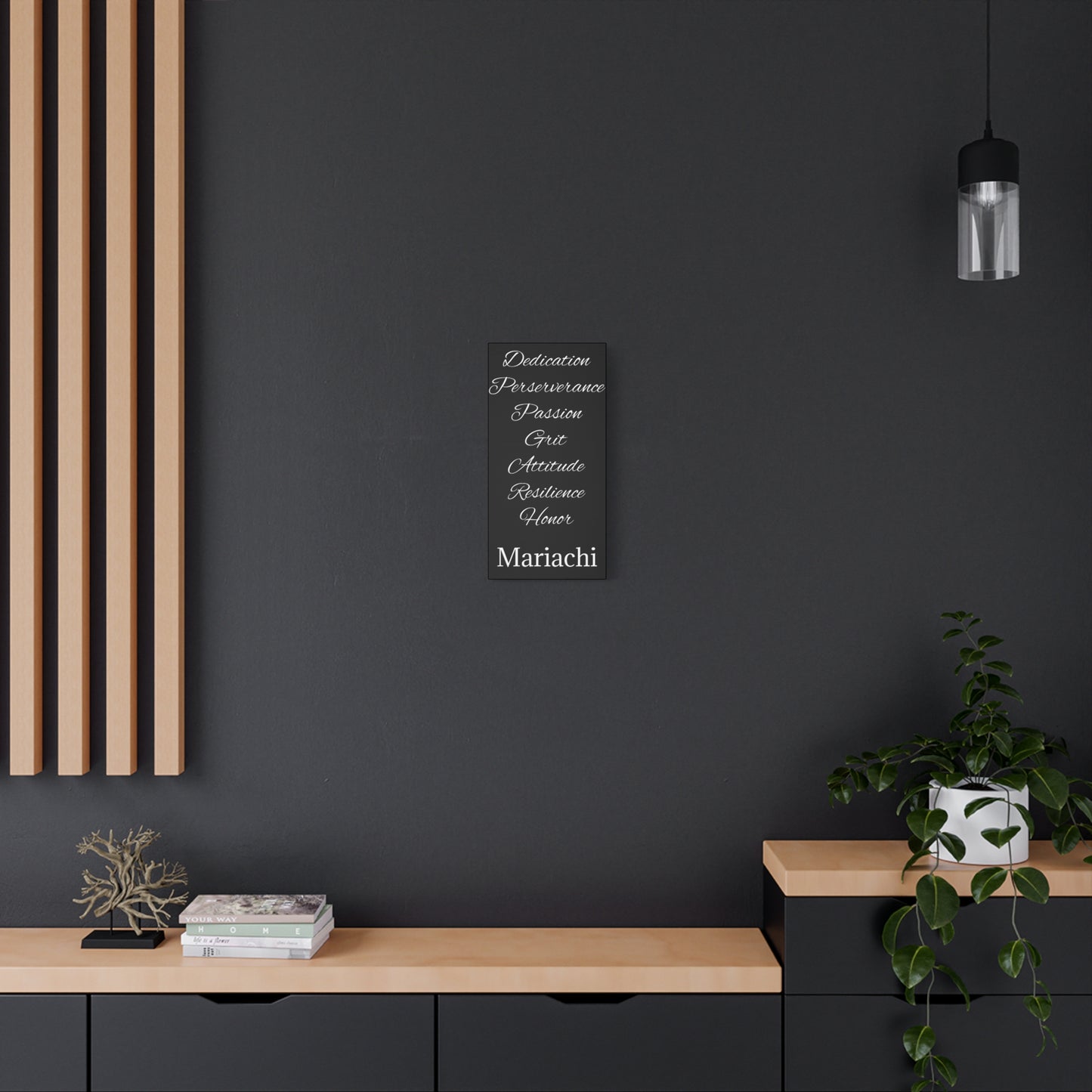 White Dedication Passion Honor Matte Canvas, Stretched, 1.25"