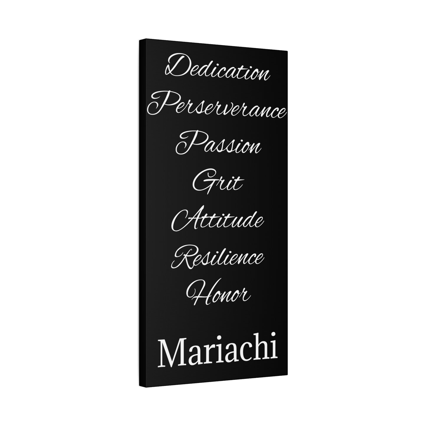 White Dedication Passion Honor Matte Canvas, Stretched, 1.25"