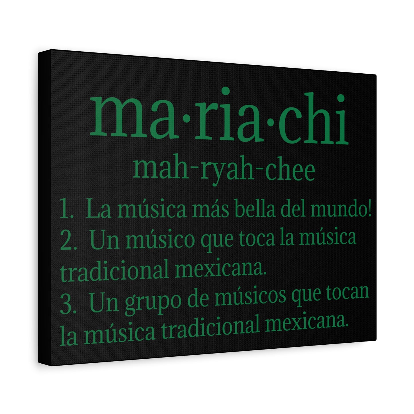 Green Mariachi Definition Business Matte Canvas, Stretched, 1.25"
