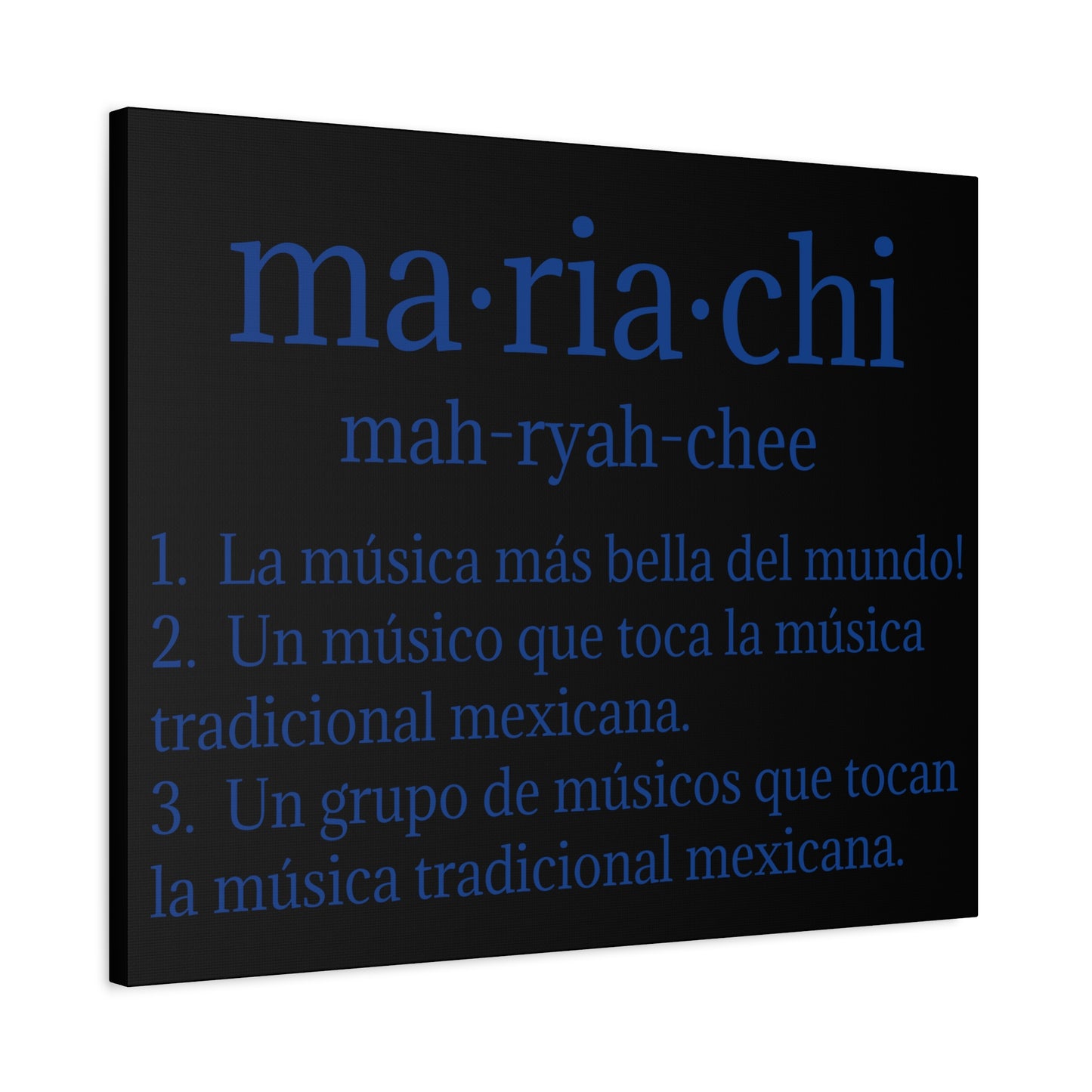 Blue Mariachi Definition Business Matte Canvas, Stretched, 1.25"