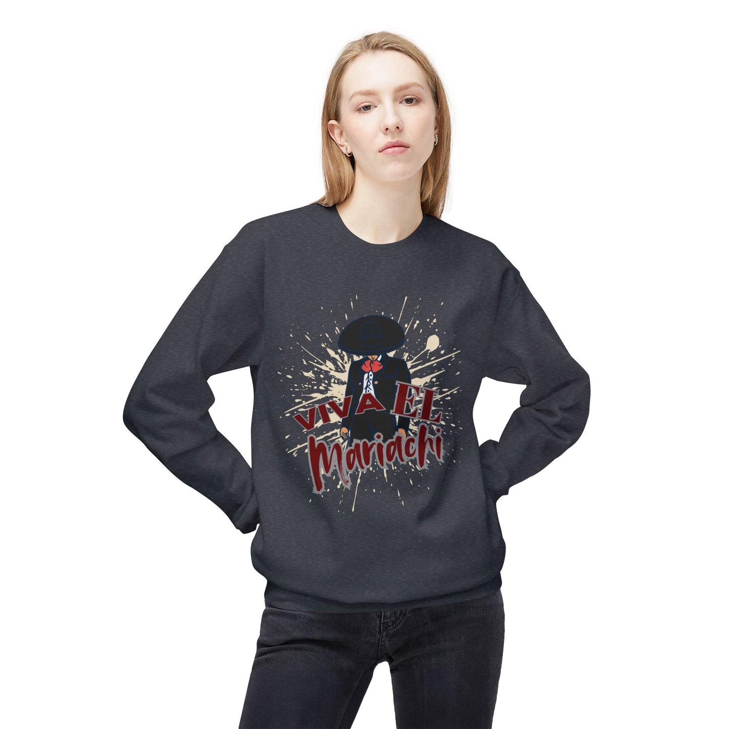 Viva El Mariachi Unisex Midweight Softstyle Fleece Crewneck Sweatshirt