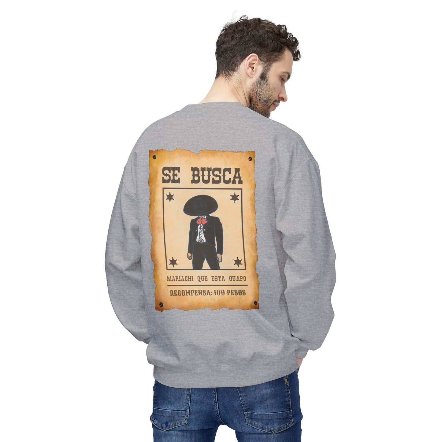 Wanted Mariachi Guapo Unisex Midweight Softstyle Fleece Crewneck Sweatshirt