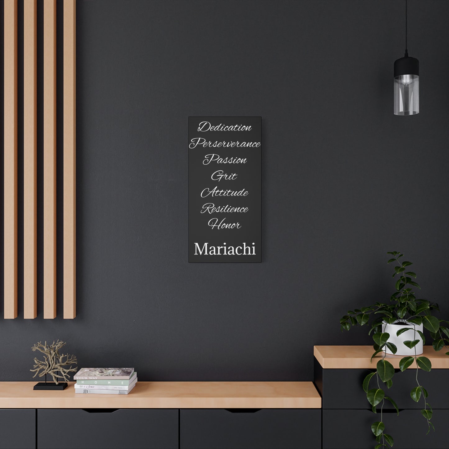 White Dedication Passion Honor Matte Canvas, Stretched, 1.25"