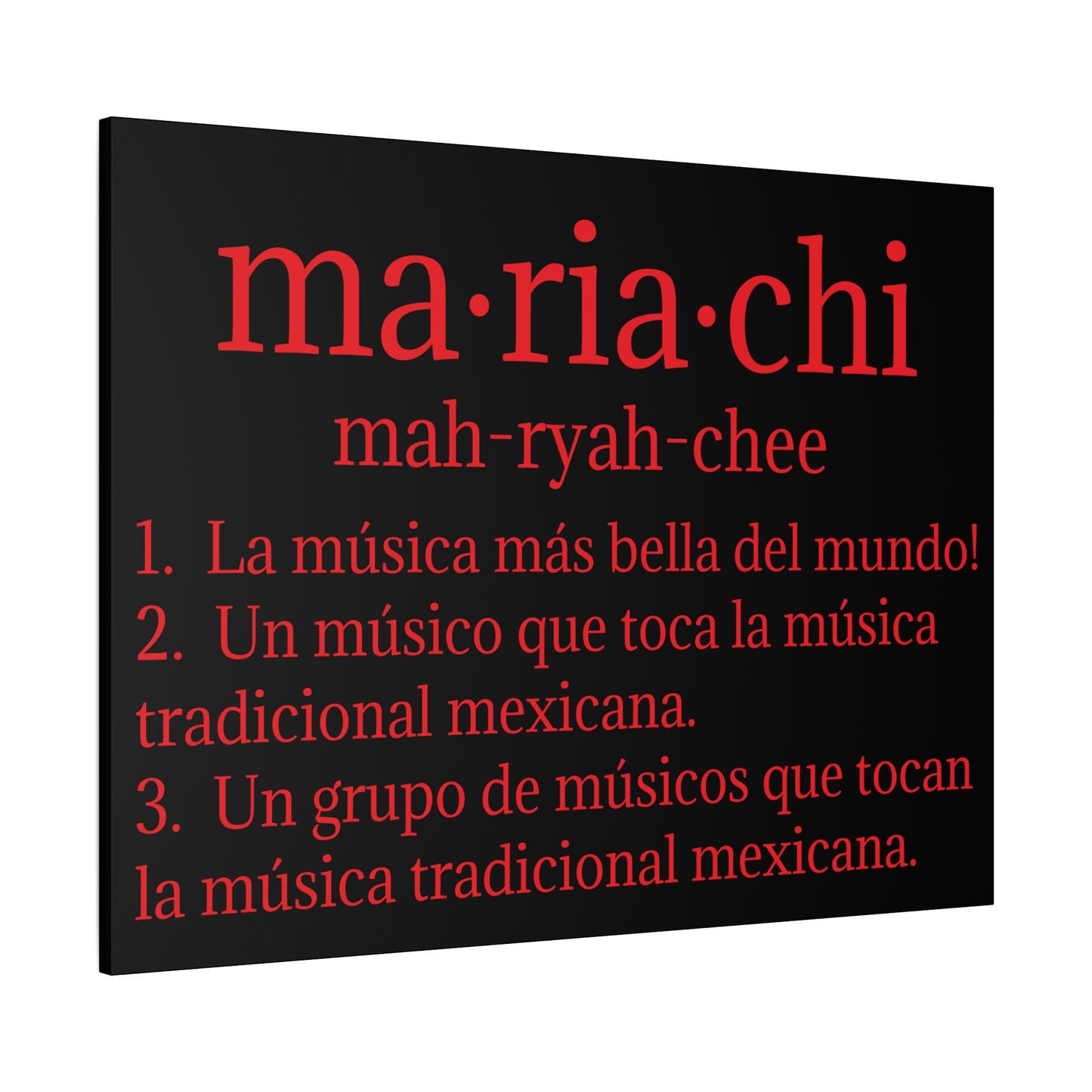 Red Mariachi Definition Business Matte Canvas, Stretched, 1.25"