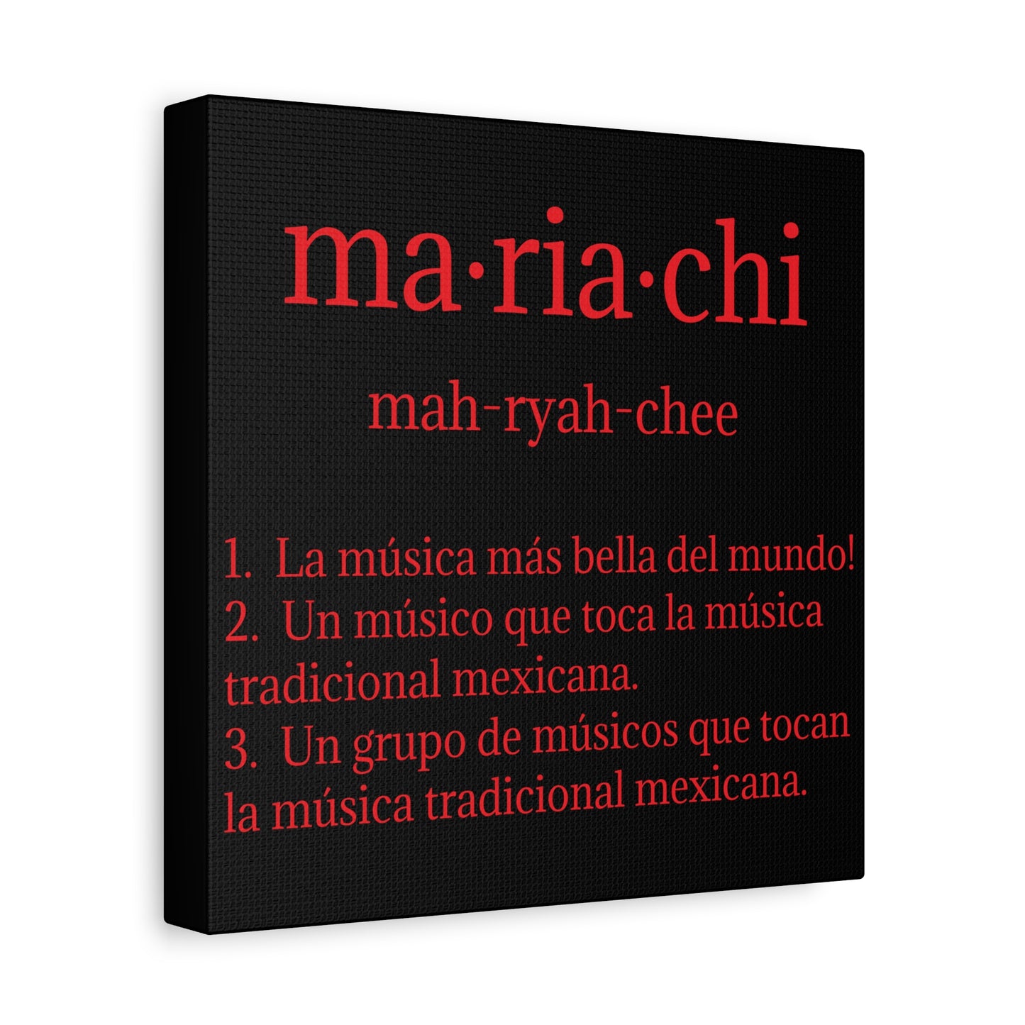 Red Mariachi Definition Business Matte Canvas, Stretched, 1.25"
