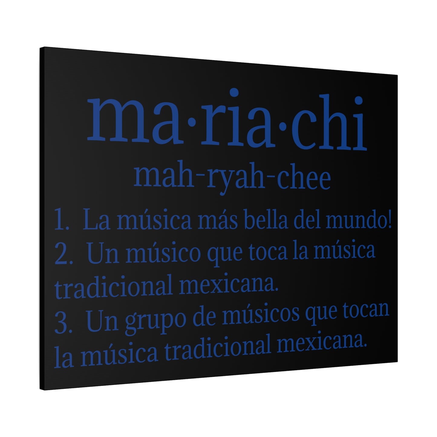 Blue Mariachi Definition Business Matte Canvas, Stretched, 1.25"