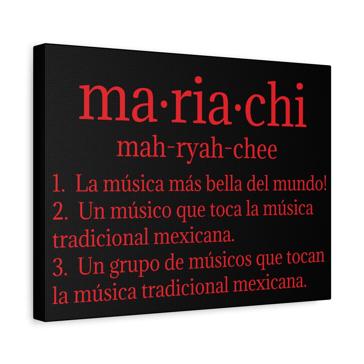 Red Mariachi Definition Business Matte Canvas, Stretched, 1.25"