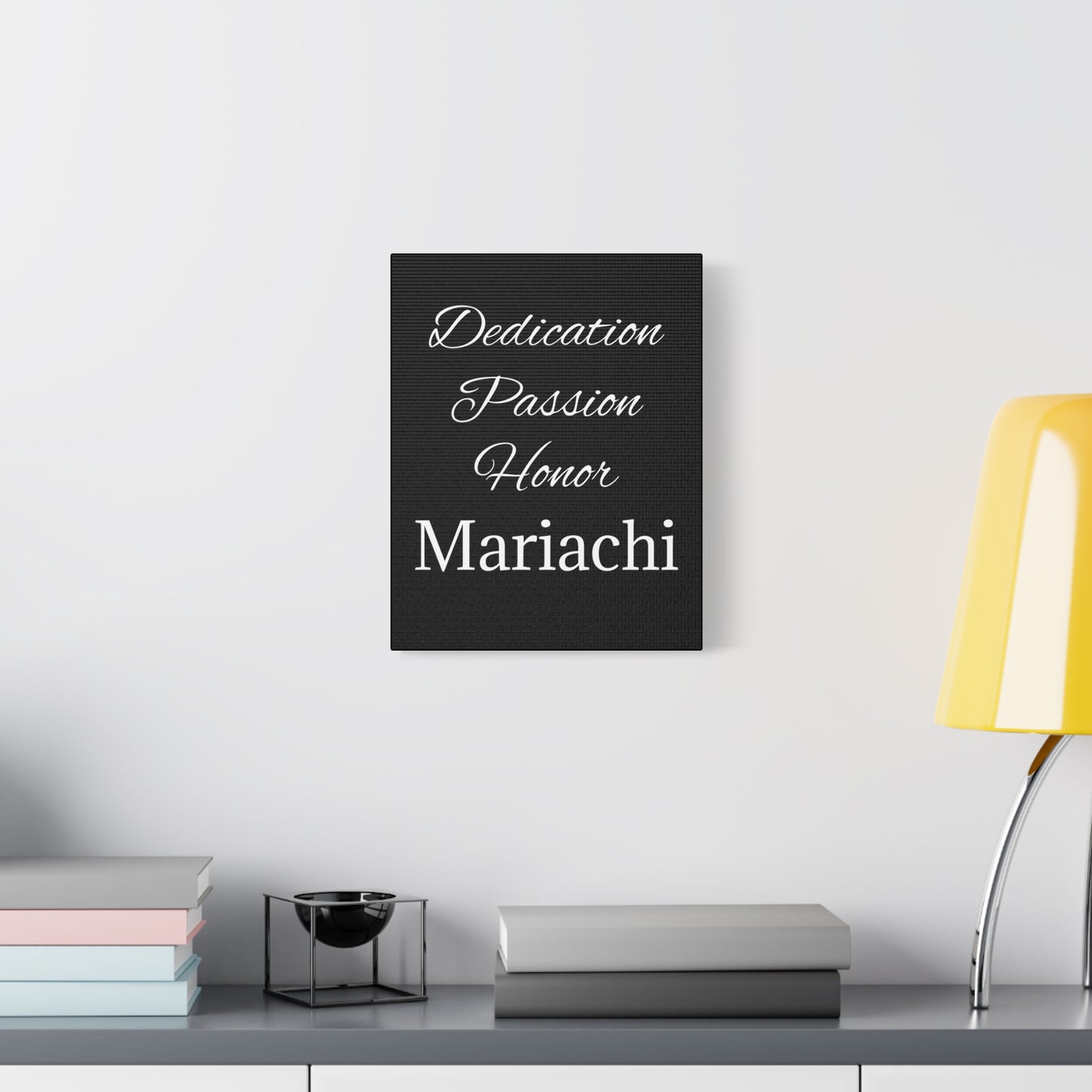White Dedication Passion Honor Matte Canvas, Stretched, 1.25"