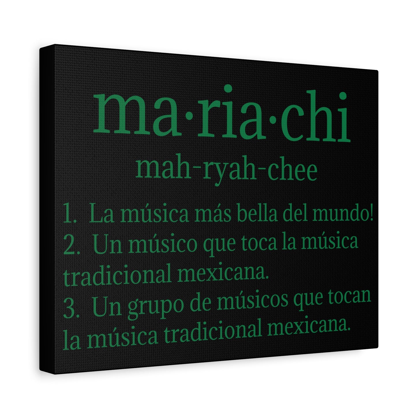 Green Mariachi Definition Business Matte Canvas, Stretched, 1.25"