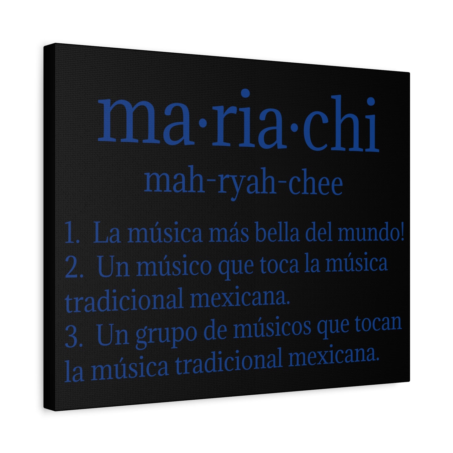 Blue Mariachi Definition Business Matte Canvas, Stretched, 1.25"