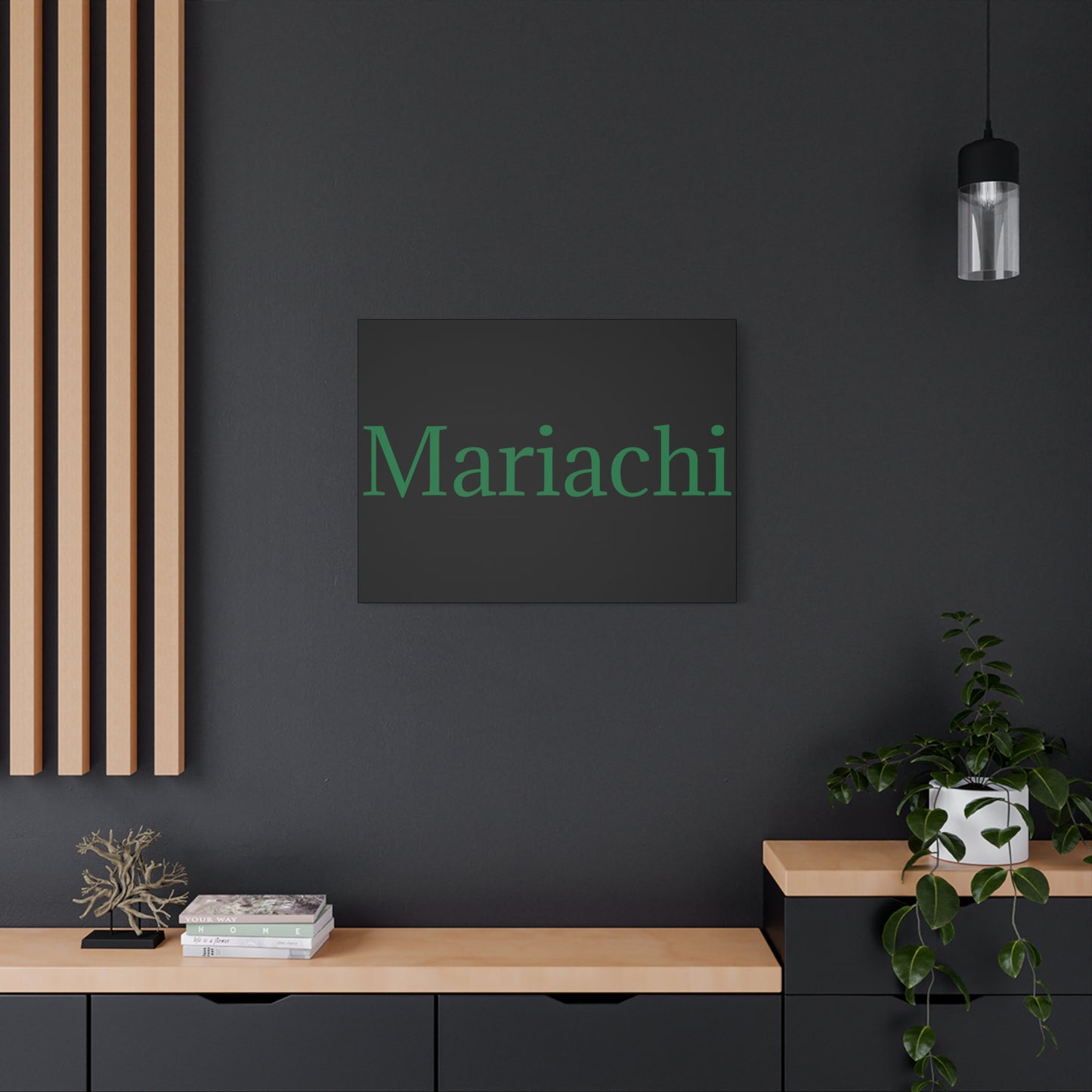 Green Mariachi Matte Canvas, Stretched, 1.25"