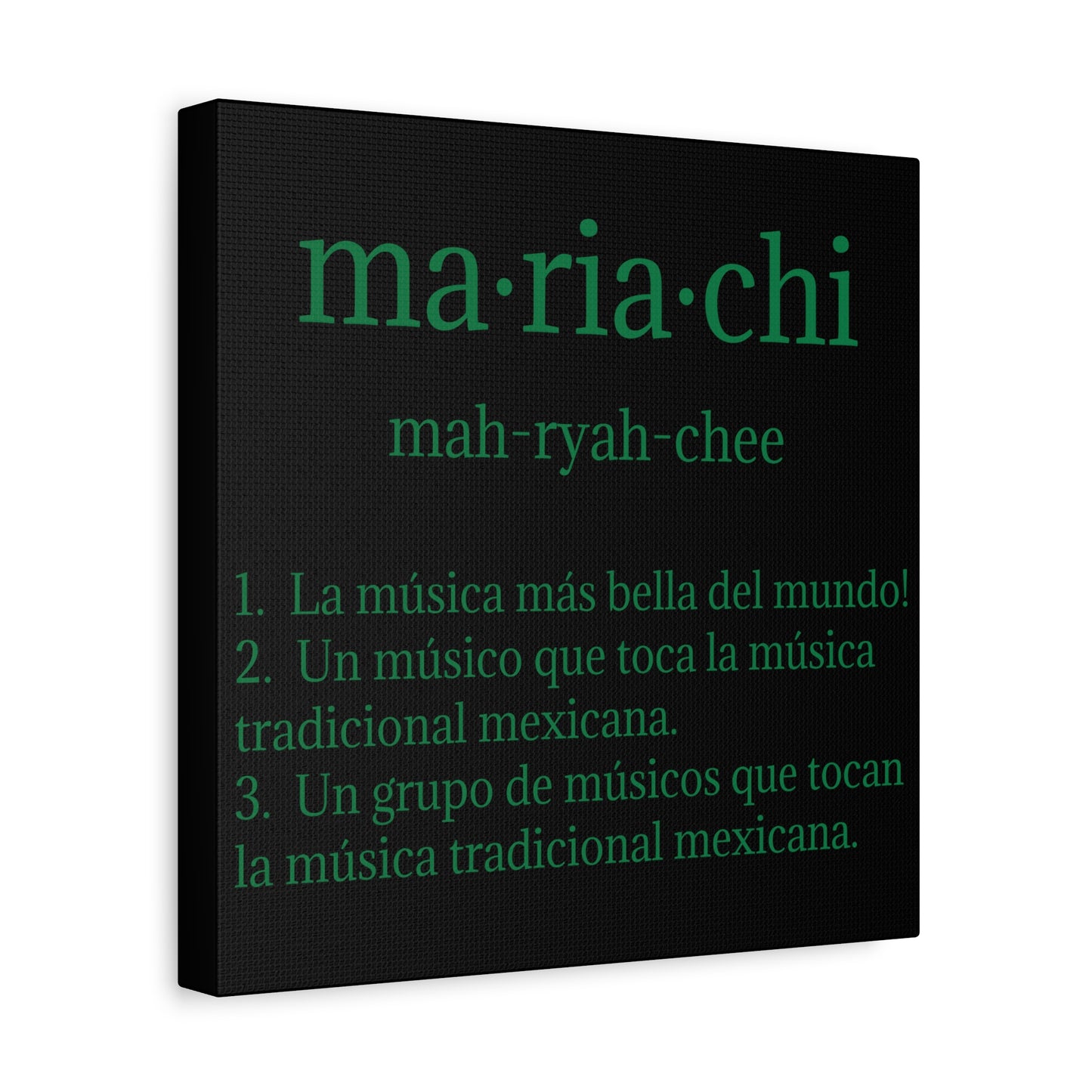 Green Mariachi Definition Business Matte Canvas, Stretched, 1.25"