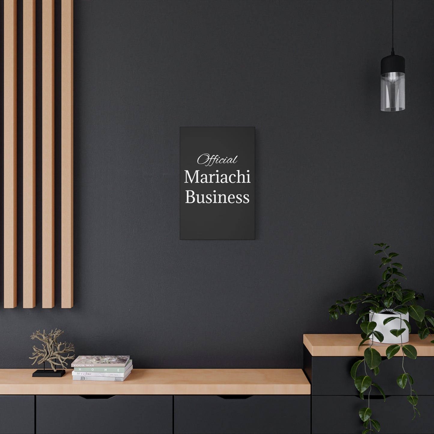 White Official Mariachi Business Matte Canvas, Stretched, 1.25"
