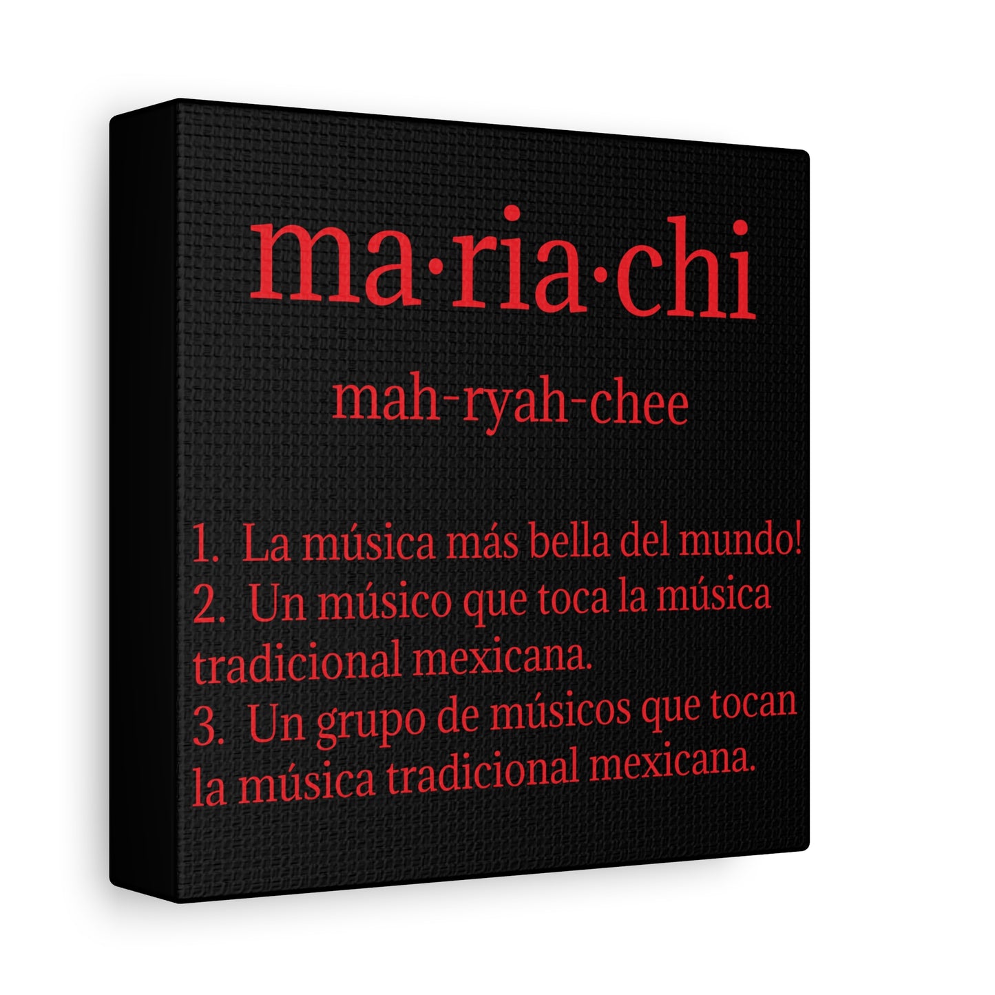 Red Mariachi Definition Business Matte Canvas, Stretched, 1.25"