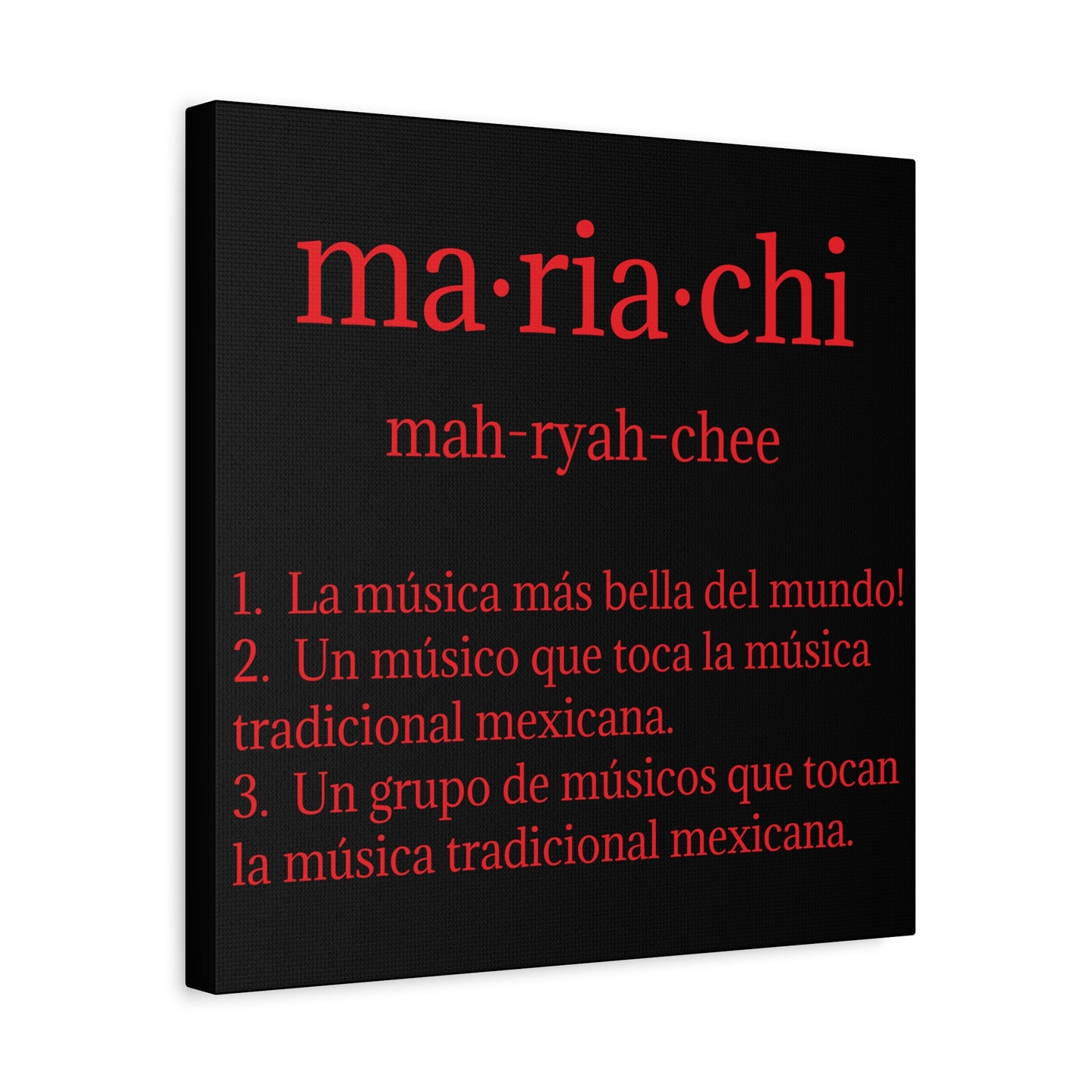Red Mariachi Definition Business Matte Canvas, Stretched, 1.25"