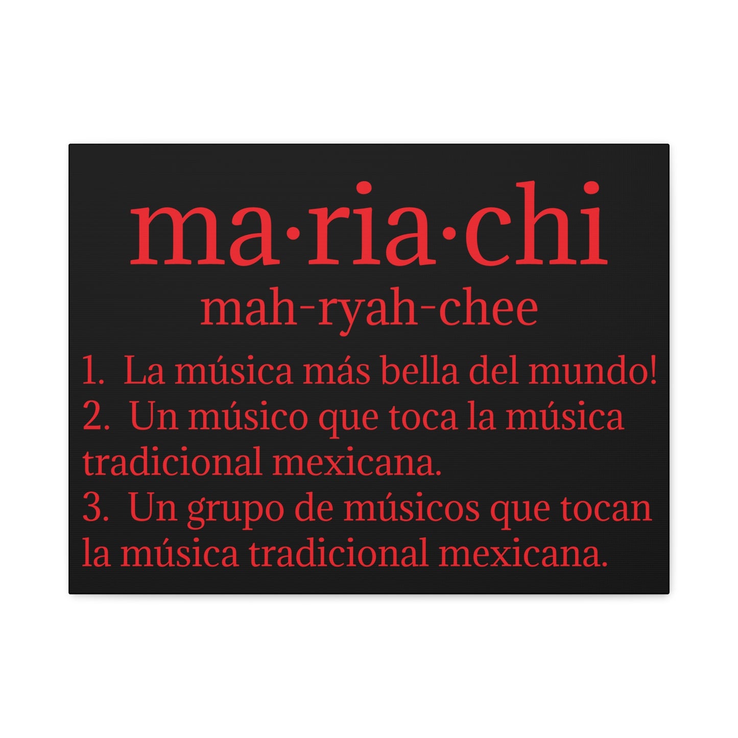 Red Mariachi Definition Business Matte Canvas, Stretched, 1.25"