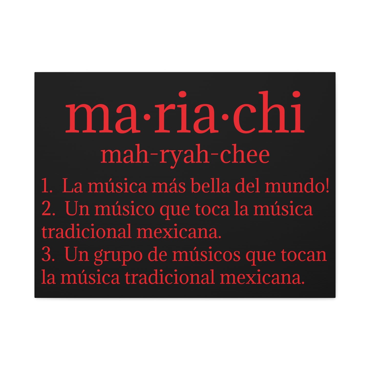 Red Mariachi Definition Business Matte Canvas, Stretched, 1.25"