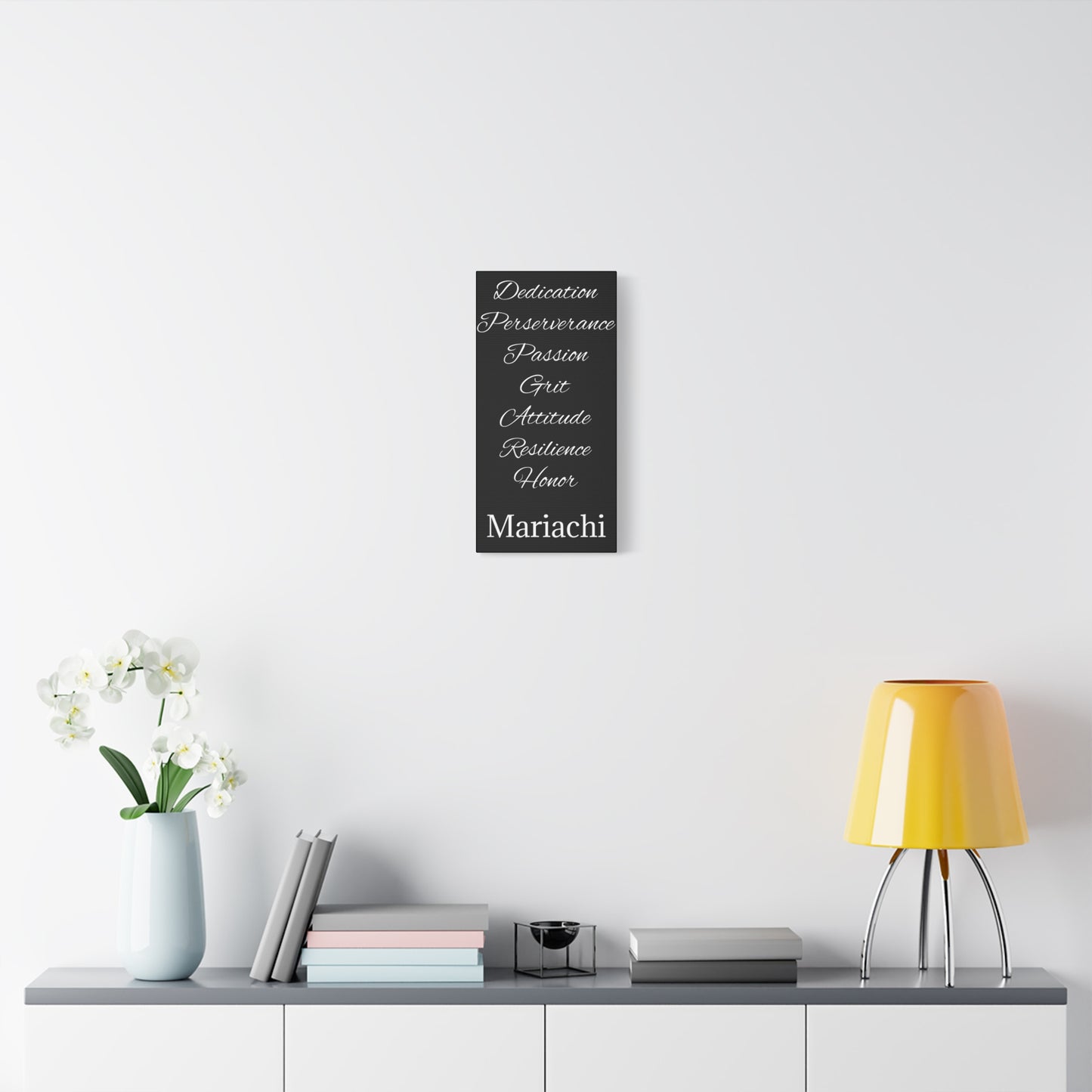 White Dedication Passion Honor Matte Canvas, Stretched, 1.25"