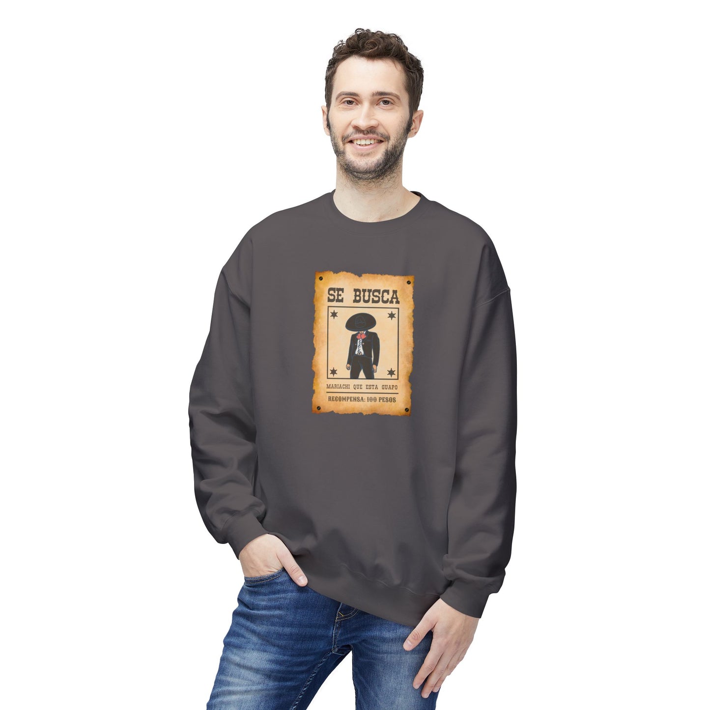 Wanted Mariachi Guapo Unisex Midweight Softstyle Fleece Crewneck Sweatshirt