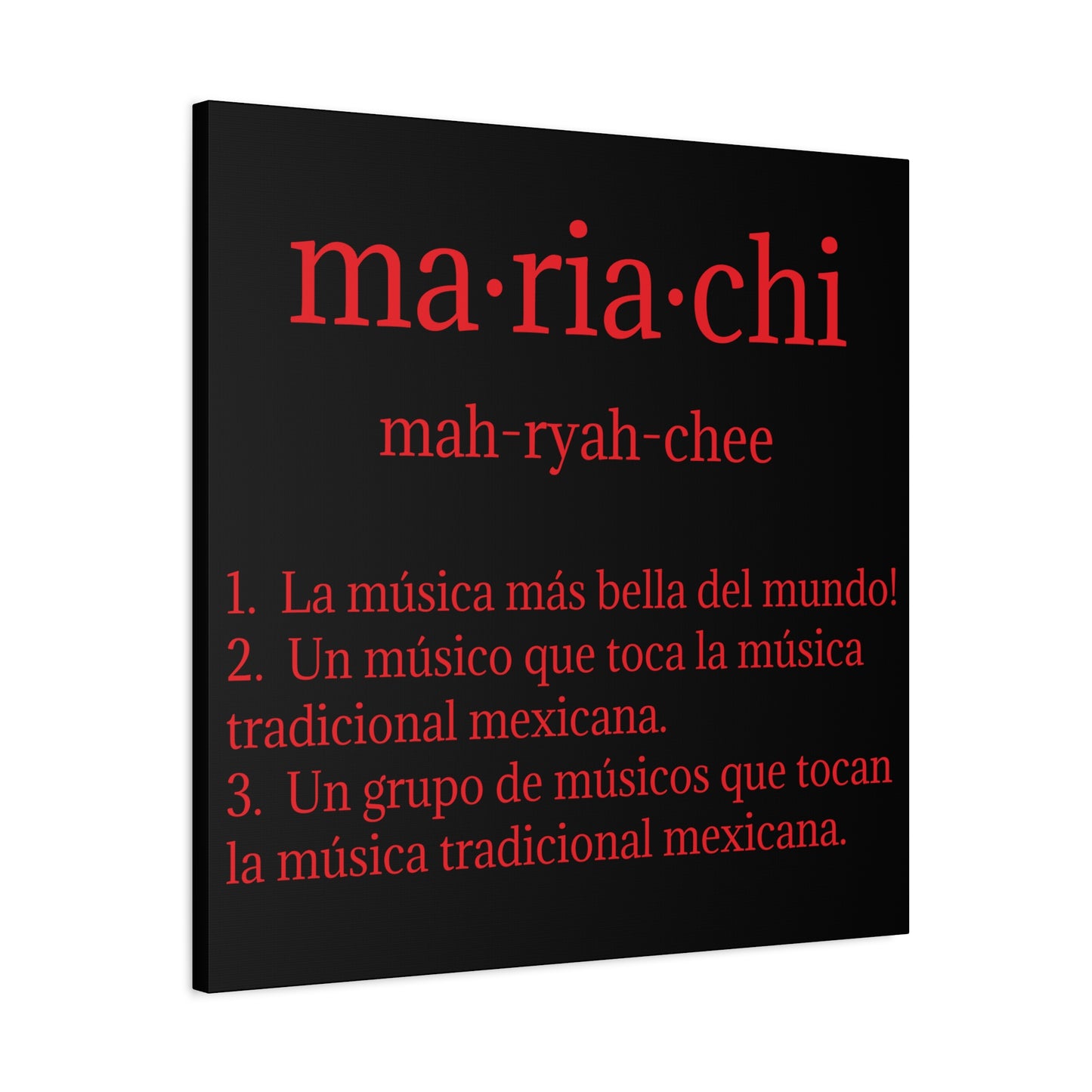 Red Mariachi Definition Business Matte Canvas, Stretched, 1.25"