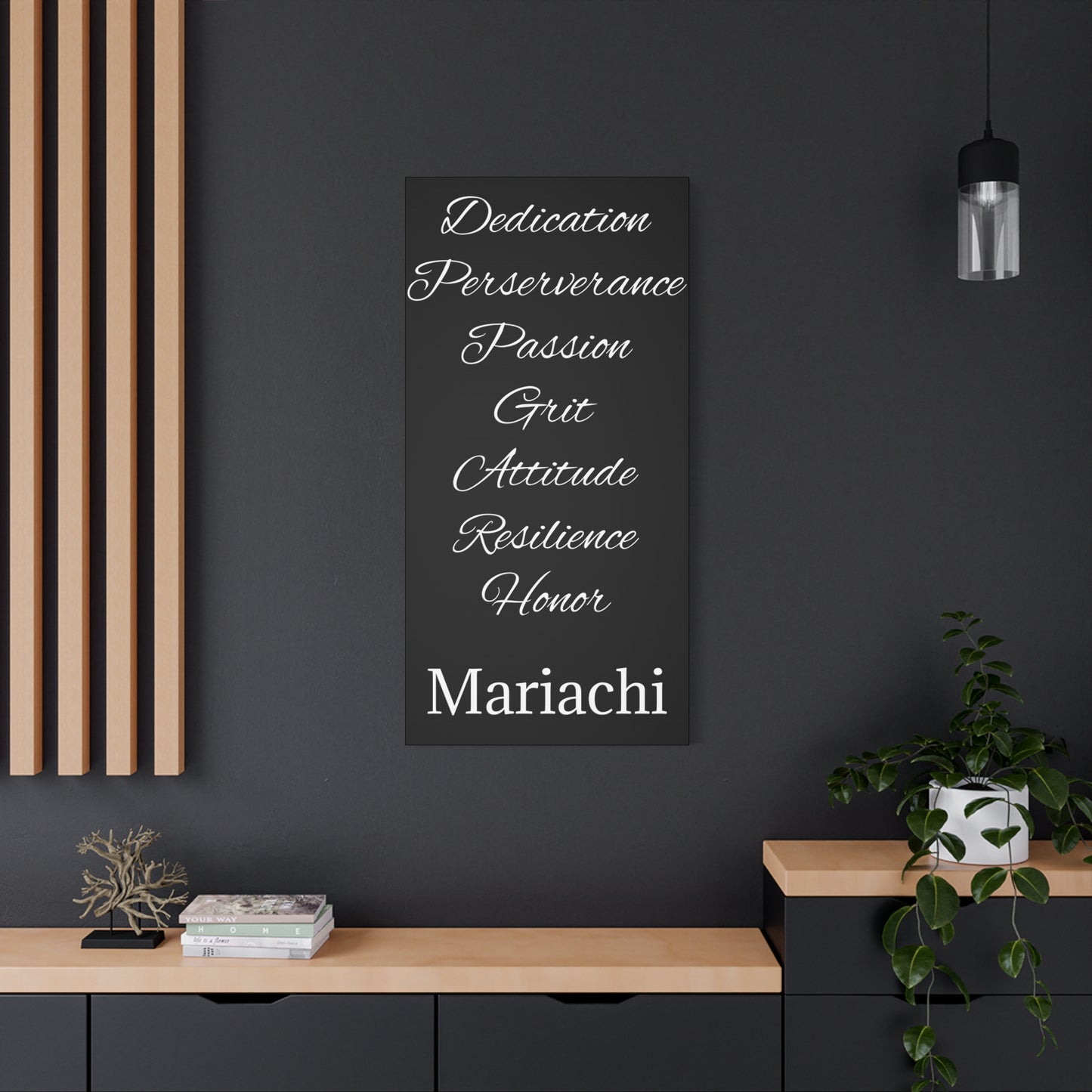 White Dedication Passion Honor Matte Canvas, Stretched, 1.25"