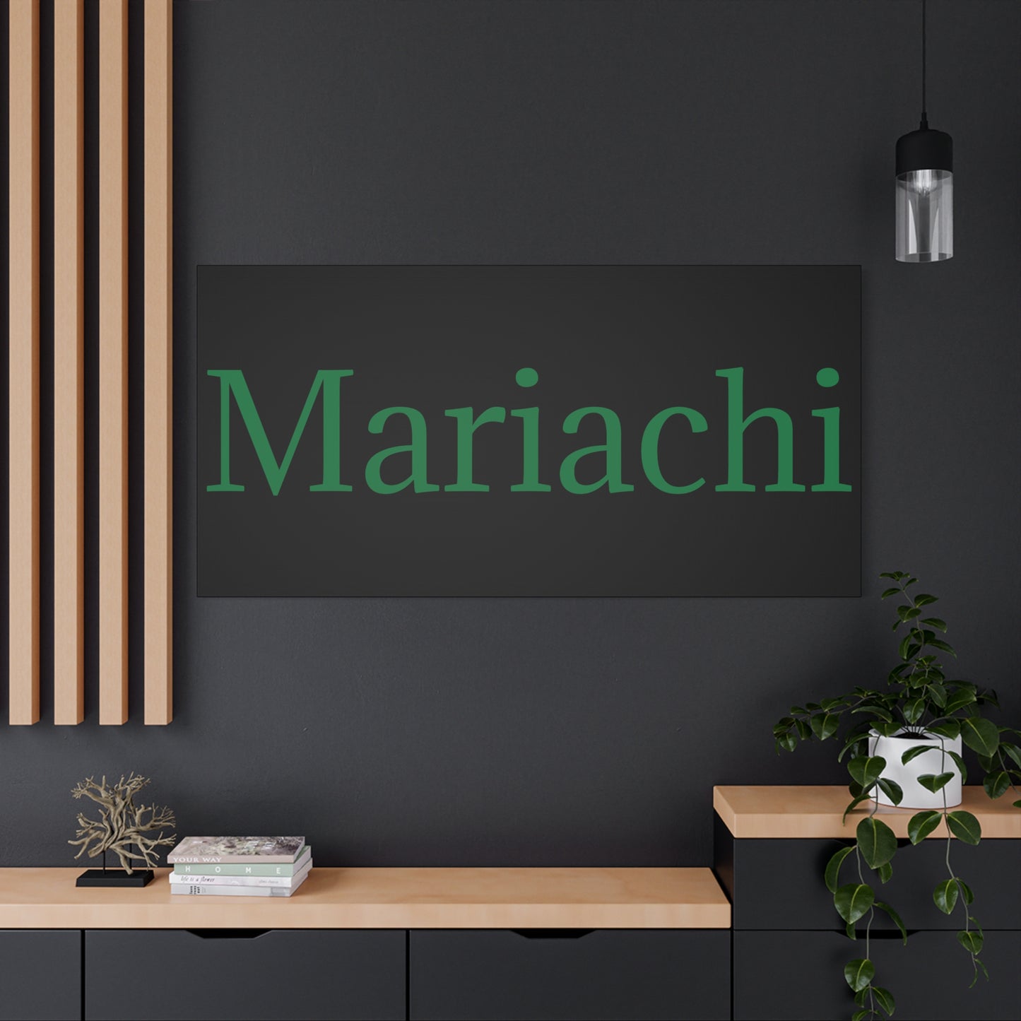 Green Mariachi Matte Canvas, Stretched, 1.25"