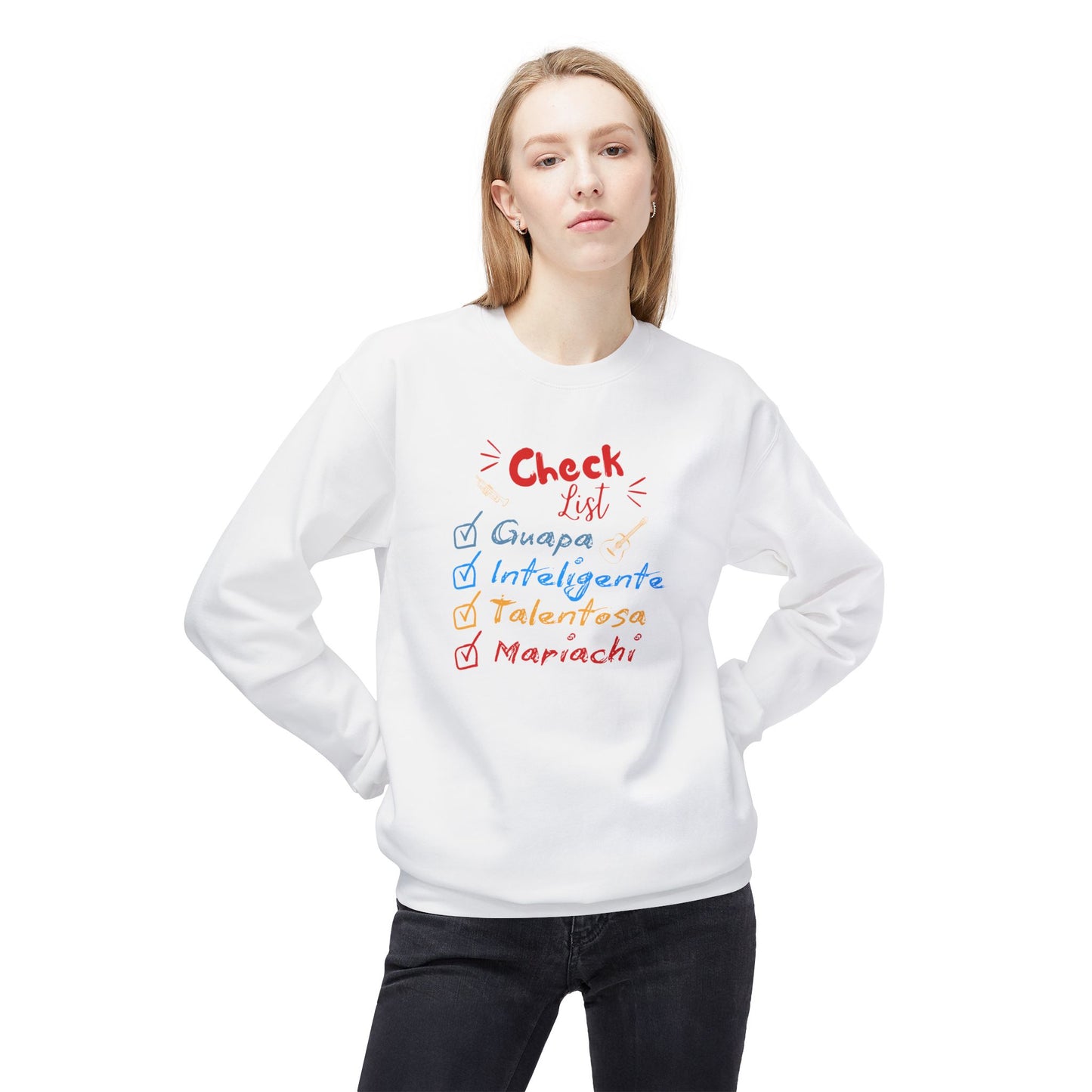 Checklist Guapa Unisex Midweight Softstyle Fleece Crewneck Sweatshirt