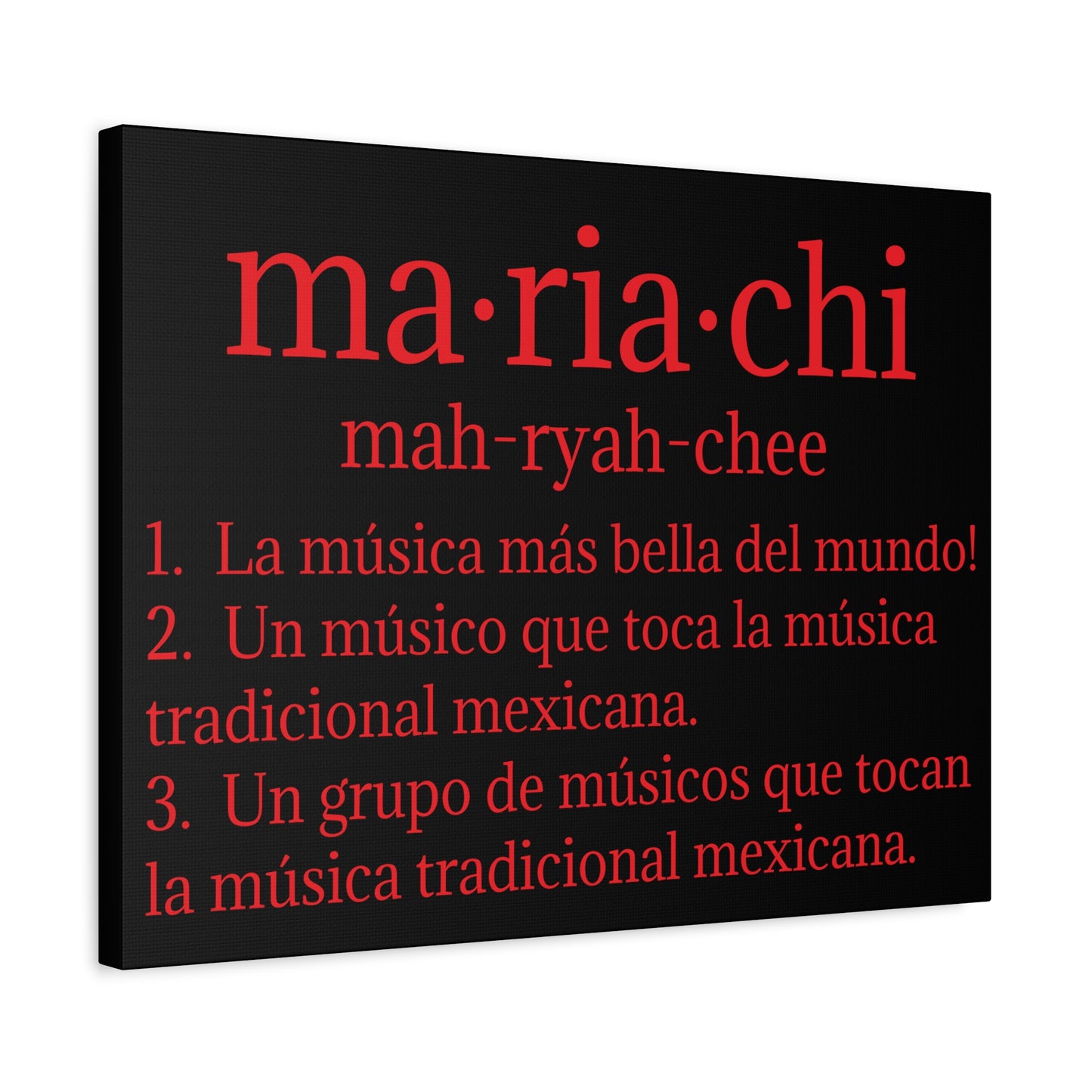 Red Mariachi Definition Business Matte Canvas, Stretched, 1.25"