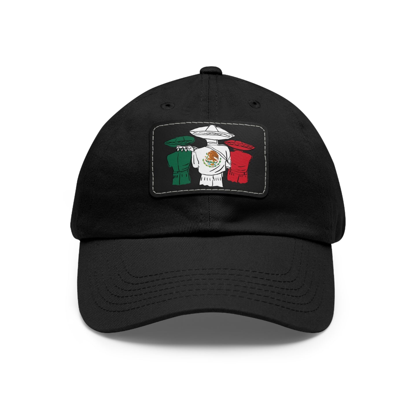 Flag Dad Hat with Leather Patch (Rectangle)