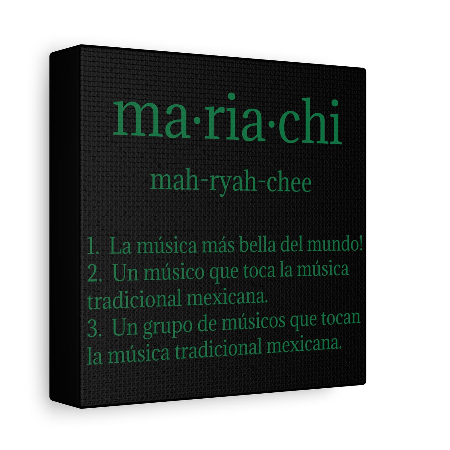 Green Mariachi Definition Business Matte Canvas, Stretched, 1.25"