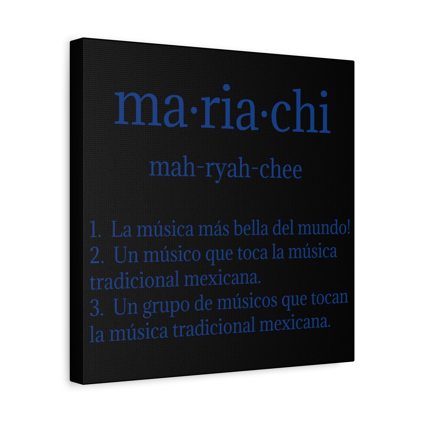 Blue Mariachi Definition Business Matte Canvas, Stretched, 1.25"