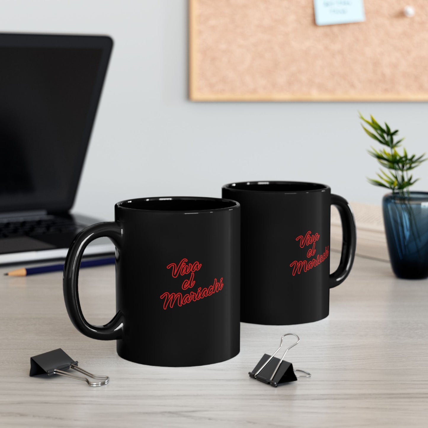 Red Viva El Mariachi Black Mug (11oz, 15oz)