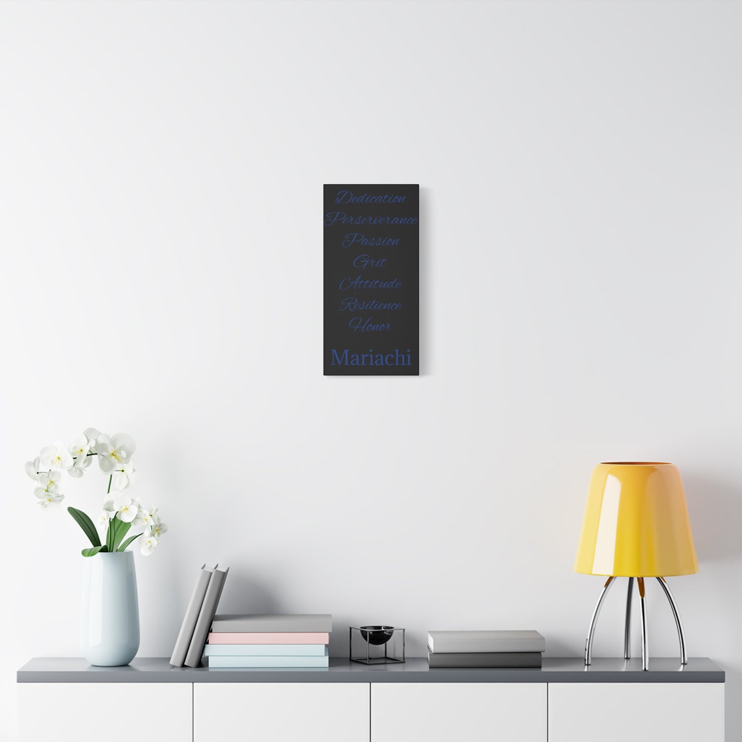 Blue Dedication Passion Honor Matte Canvas, Stretched, 1.25"