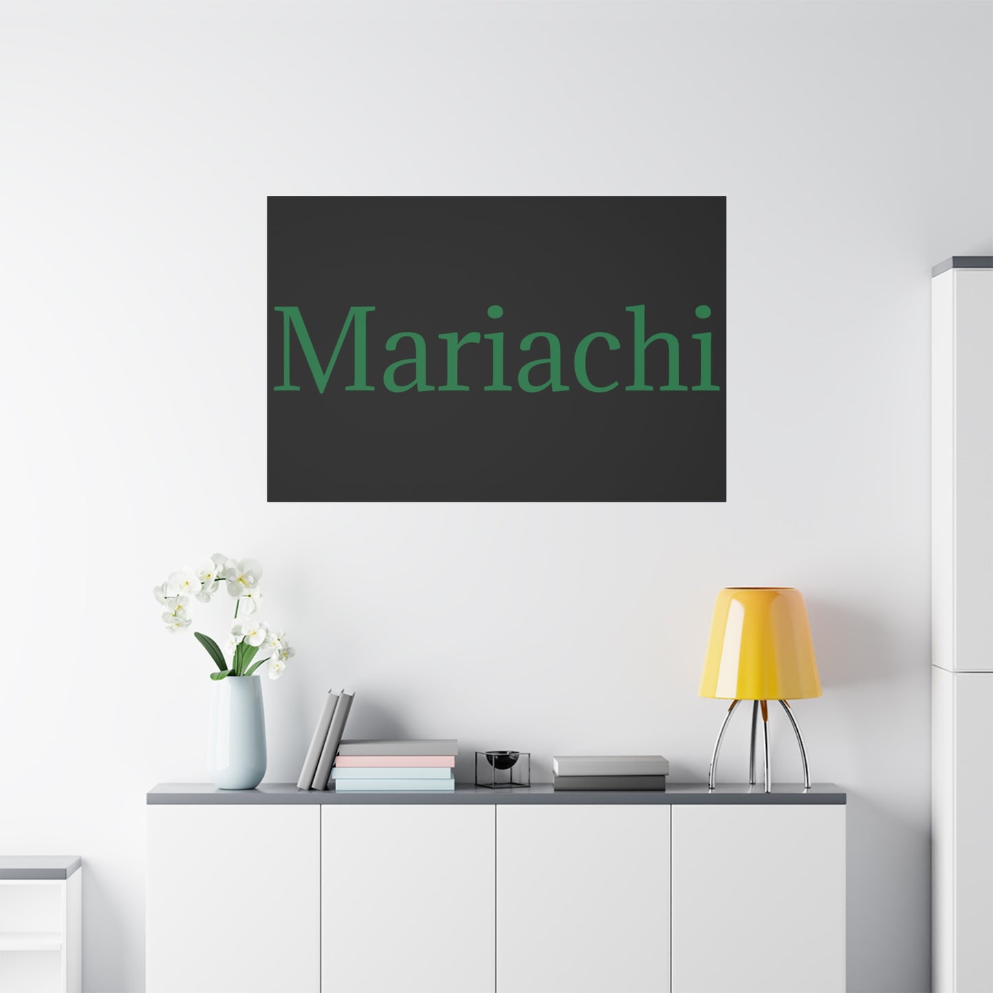 Green Mariachi Matte Canvas, Stretched, 1.25"